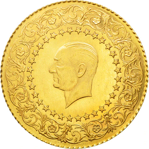 250 Piastre Turche tipologia De Luxe - Turkey 250 Kurush Gold Coin de Luxe